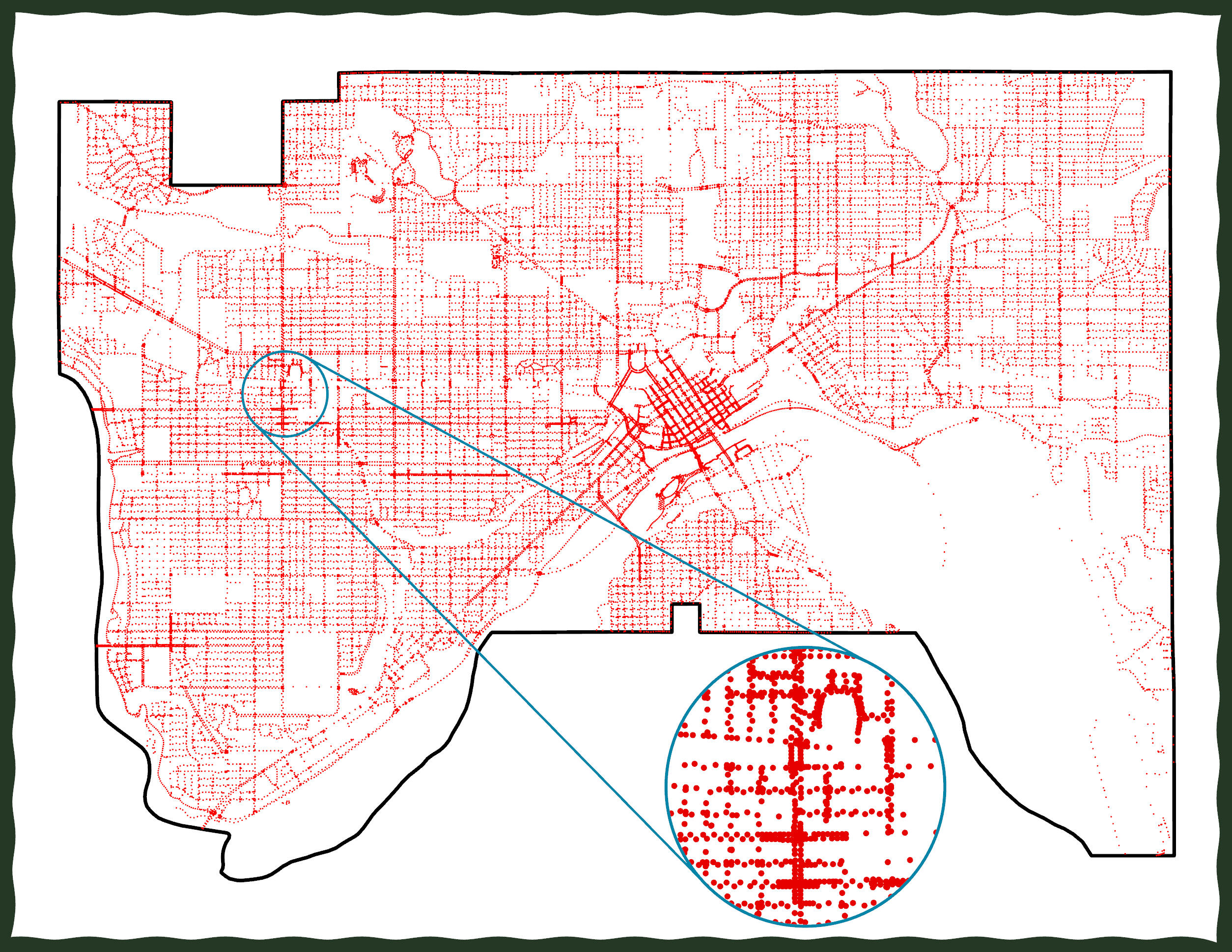**30 feet** (traffic signals) and **15 feet** (street lights).