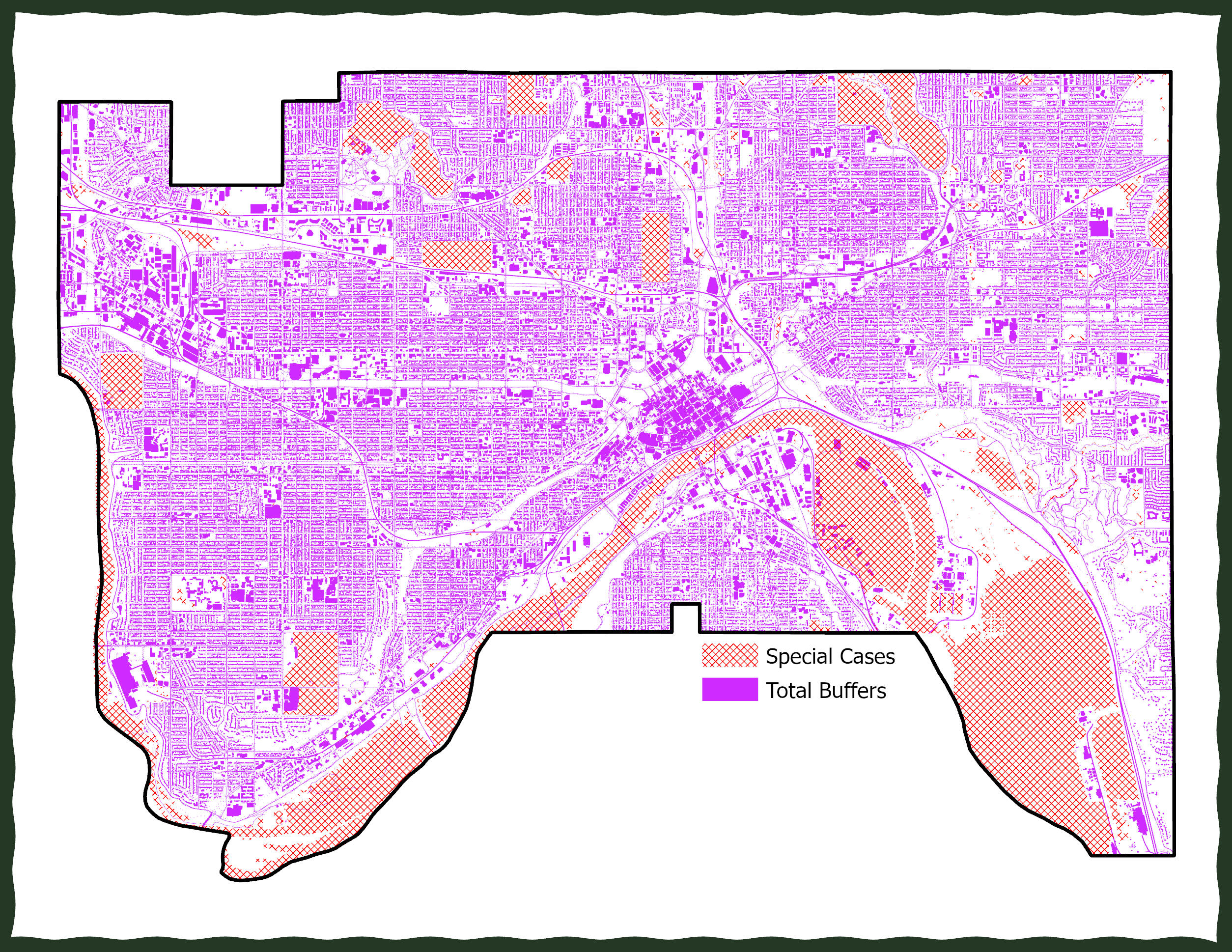 **30 feet** (traffic signals) and **15 feet** (street lights).