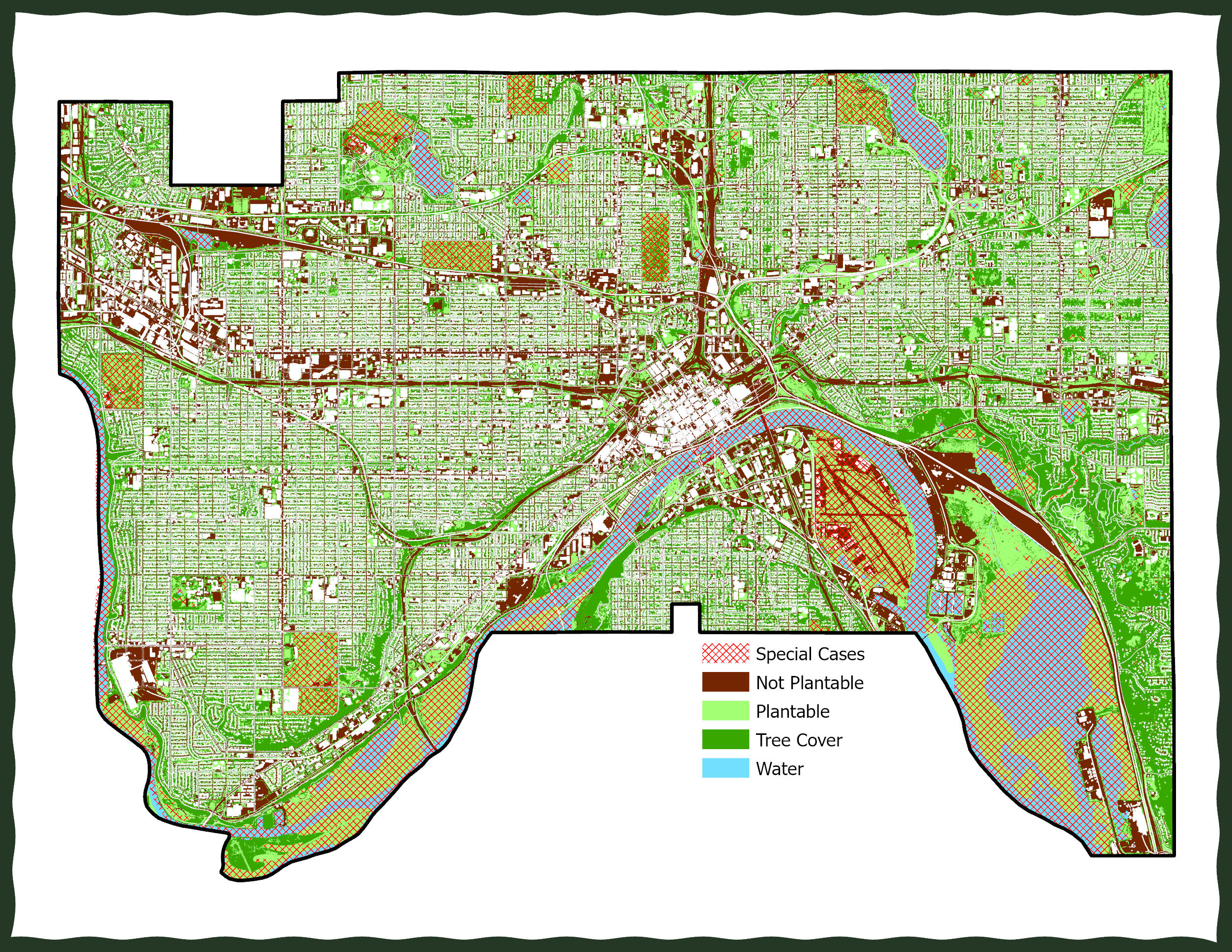 **30 feet** (traffic signals) and **15 feet** (street lights).